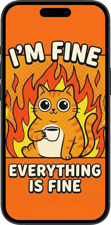 Силіконовий чехол Funny Cat для Apple iPhone 15 - 6786u-3075 изображение 