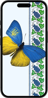 TPU чехол Желто-голубая бабочка для Apple iPhone 16 Plus - 1054b-3714 изображение 