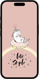 TPU чехол Единорожка в пончике для Apple iPhone 16 Plus - 4282b-3714 изображение 
