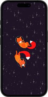 TPU чехол Лисички в космосе для Apple iPhone 16 Plus - 4519b-3714 изображение 