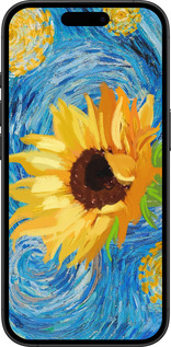 TPU чехол Квіти жовто-блакитні  для Apple iPhone 16 Plus - 5308b-3714 изображение 