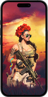 TPU чехол Украинка с оружием для Apple iPhone 16 Plus - 5316b-3714 изображение 