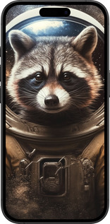 TPU чехол Raccoon austronaut для Apple iPhone 16 Plus - 5581b-3714 изображение 