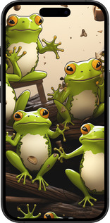 TPU чехол Жабки для Apple iPhone 16 Plus - 5656b-3714 изображение 