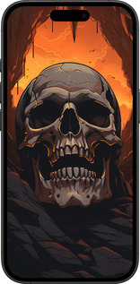TPU чехол Череп в пещере для Apple iPhone 16 Plus - 5959b-3714 изображение 