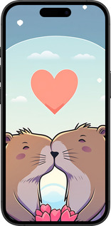 TPU чехол Капібара кохання для Apple iPhone 16 Plus - 6027b-3714 изображение 