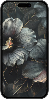 TPU чехол Чорні квіти для Apple iPhone 16 Plus - 6031b-3714 изображение 