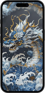 TPU чехол Водяний дракон для Apple iPhone 16 Plus - 6113b-3714 изображение 