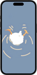 TPU чехол Гусь ныряет для Apple iPhone 16 Plus - 6275b-3714 изображение 