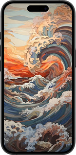 TPU чехол Арт волны для Apple iPhone 16 Plus - 6324b-3714 изображение 
