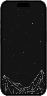 TPU чехол Черно белые абстрактные горы для Apple iPhone 16 Plus - 6437b-3714 изображение 