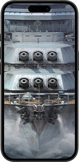 TPU чехол Линкор, world of tanks, wargaming, военный корабль для Apple iPhone 16 Plus - 6453b-3714 изображение 