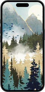 TPU чехол С изображением лесного пейзажа для Apple iPhone 16 Plus - 6548b-3714 изображение 