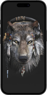 TPU чехол Волк-меломан для Apple iPhone 16 Plus - 875b-3714 изображение 