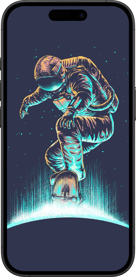 TPU чехол Космонавт на скейтборде для Apple iPhone 16 Plus - 4145b-3714 изображение 