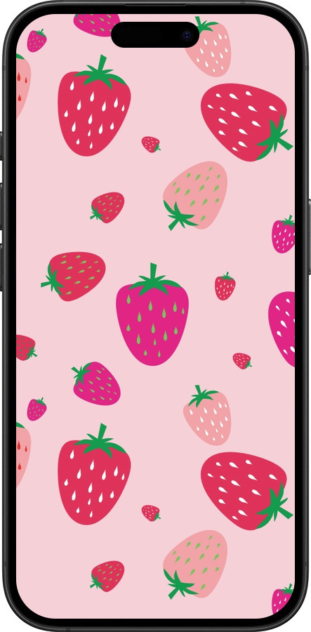 TPU чехол Клубнички для Apple iPhone 16 Plus - 4332b-3714 изображение 