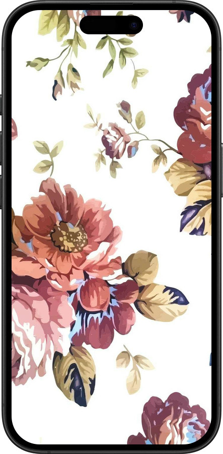 TPU чехол Vintage flowers для Apple iPhone 16 Plus - 4333b-3714 изображение 