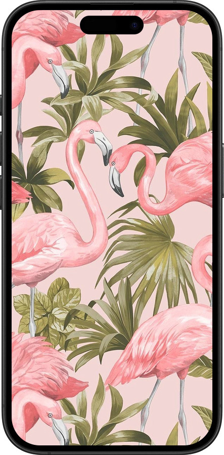 TPU чехол фламинго 2 для Apple iPhone 16 Plus - 4360b-3714 изображение 
