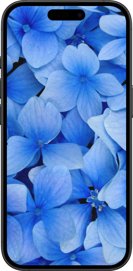 TPU чехол Синие цветы для Apple iPhone 16 Plus - 526b-3714 изображение 