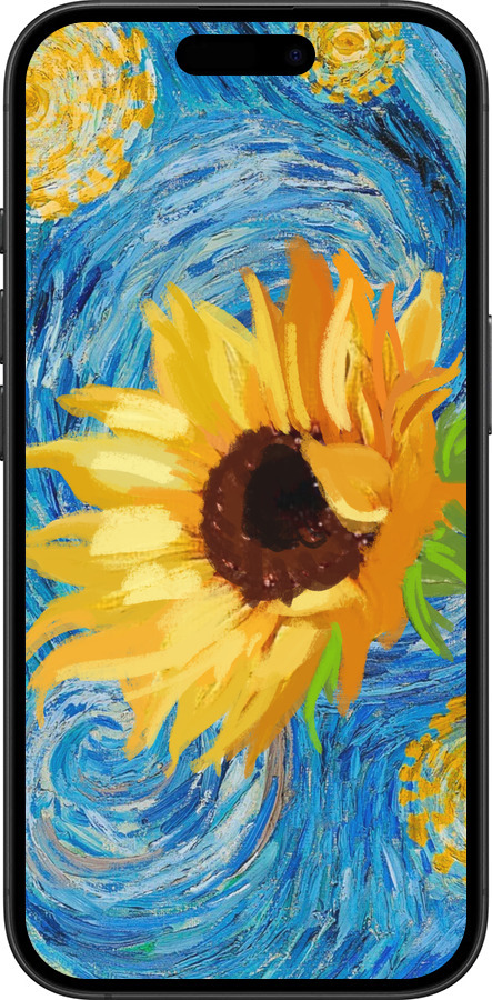 TPU чехол Квіти жовто-блакитні  для Apple iPhone 16 Plus - 5308b-3714 изображение 