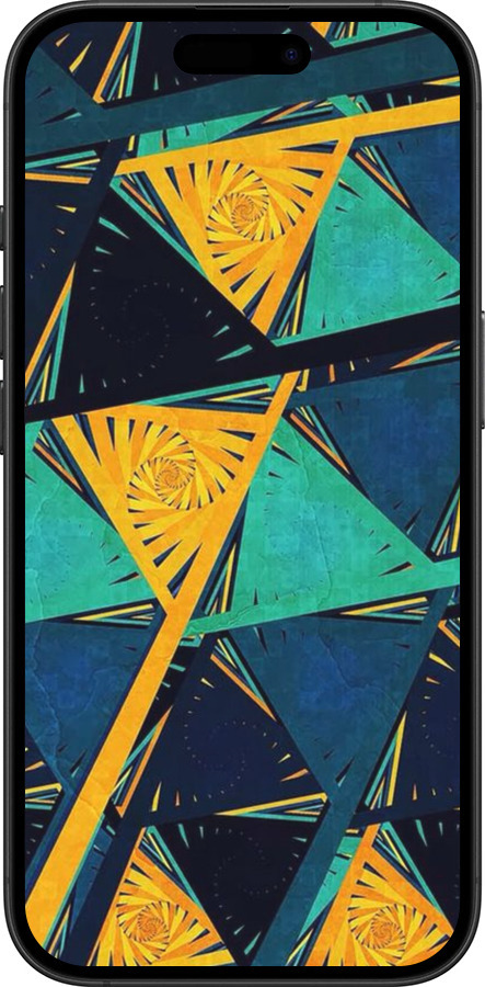 TPU чехол Арт, абстракция, желтый, синий для Apple iPhone 16 Plus - 5382b-3714 изображение 