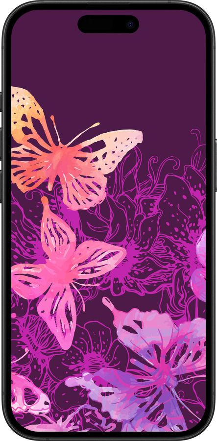 TPU чехол Бабочки v2 для Apple iPhone 16 Plus - 5475b-3714 изображение 
