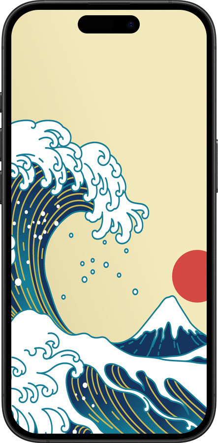 TPU чехол Японские волны для Apple iPhone 16 Plus - 5533b-3714 изображение 