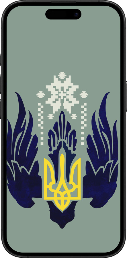 TPU чехол Тризуб із крилами для Apple iPhone 16 Plus - 5640b-3714 изображение 
