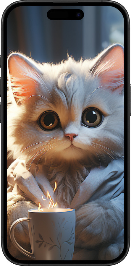 TPU чехол Білий кіт для Apple iPhone 16 Plus - 5646b-3714 изображение 