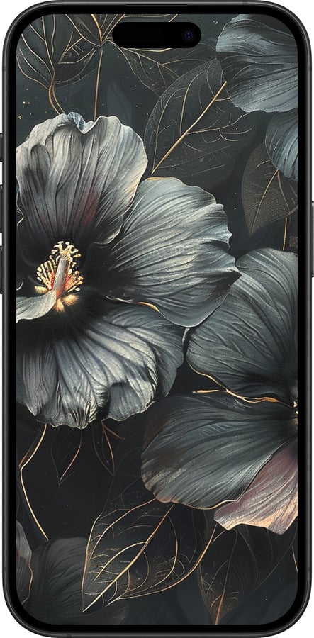 TPU чехол Чорні квіти для Apple iPhone 16 Plus - 6031b-3714 изображение 