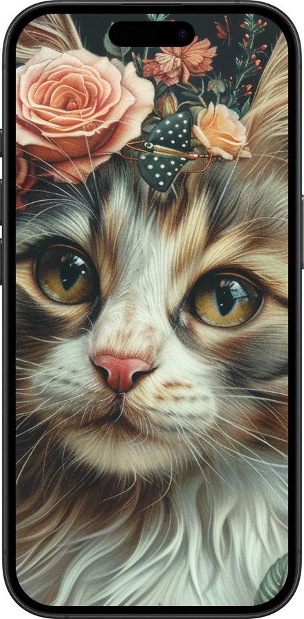 TPU чехол Cats and flowers для Apple iPhone 16 Plus - 6069b-3714 изображение 