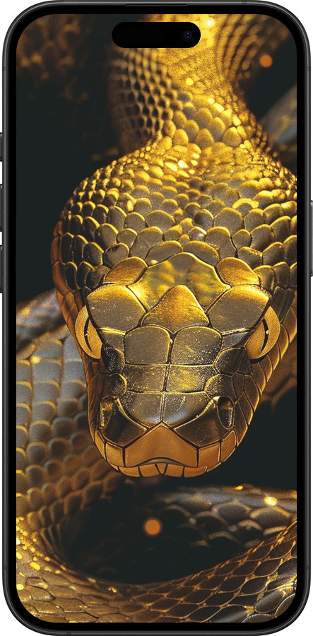 TPU чехол Golden snake для Apple iPhone 16 Plus - 6072b-3714 изображение 