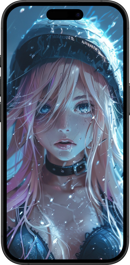 TPU чехол Аніме-діва під дощем для Apple iPhone 16 Plus - 6120b-3714 изображение 