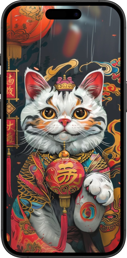 TPU чехол China Cat v2 для Apple iPhone 16 Plus - 6135b-3714 изображение 