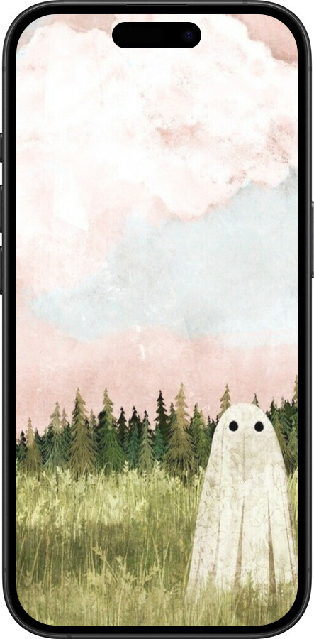 TPU чехол Привидение для Apple iPhone 16 Plus - 6401b-3714 изображение 