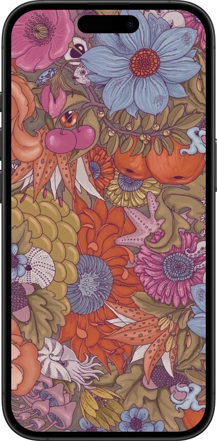 TPU чехол Абстрактные цветы для Apple iPhone 16 Plus - 6526b-3714 изображение 