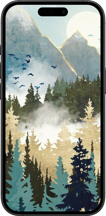 TPU чехол С изображением лесного пейзажа для Apple iPhone 16 Plus - 6548b-3714 изображение 
