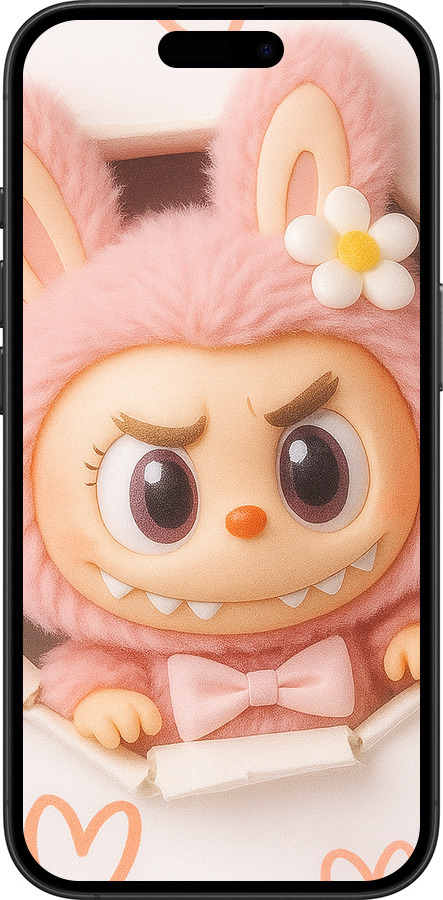 TPU чехол Лабубу 2 для Apple iPhone 16 Plus - 6710b-3714 изображение 