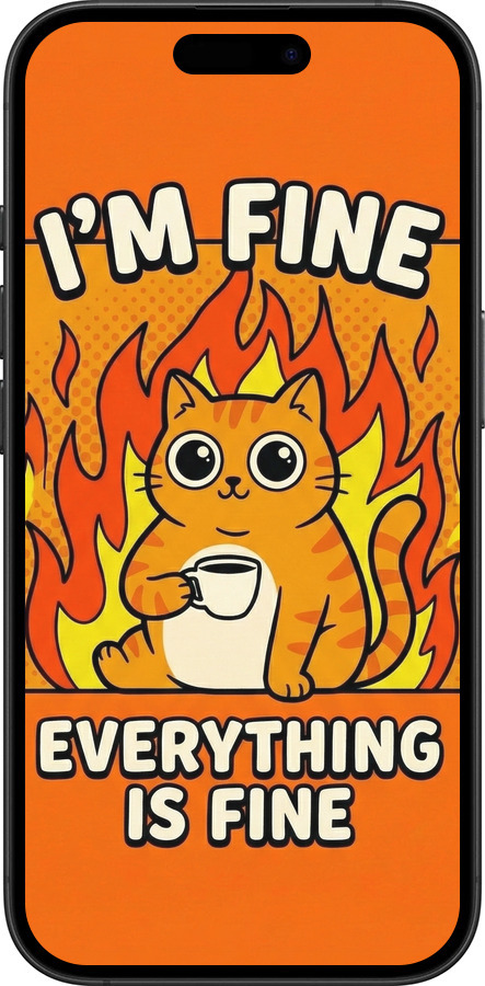 TPU чехол Funny Cat для Apple iPhone 16 Plus - 6786b-3714 изображение 