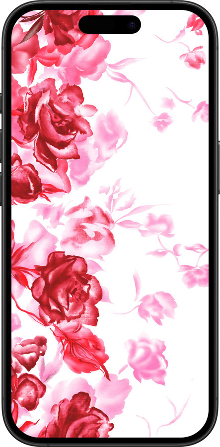 TPU чехол Нарисованные розы для Apple iPhone 16 Plus - 724b-3714 изображение 