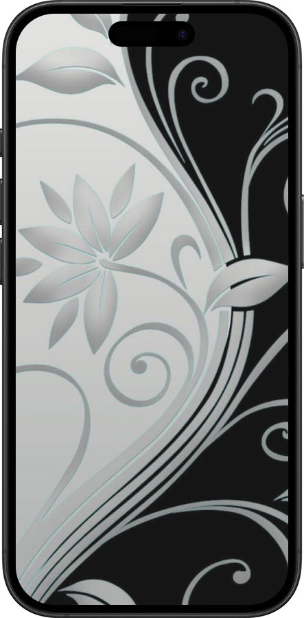 TPU чехол Цветы на чёрно-белом фоне для Apple iPhone 16 Plus - 840b-3714 изображение 