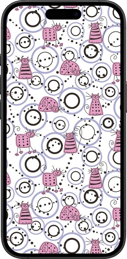 TPU чехол Смешные коты для Apple iPhone 16 Plus - 907b-3714 изображение 