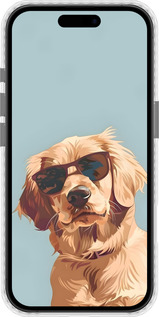 Чехол Bumper чехол Пес в очках для Apple iPhone 16 Plus - 6381pc-3714 изображение 