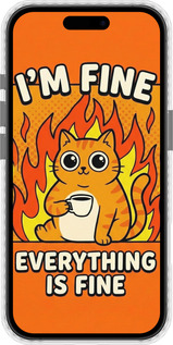 Чехол Bumper чехол Funny Cat для Apple iPhone 16 Plus - 6786pc-3714 изображение 