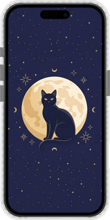 Чехол Bumper чехол Cute Cat Celestial/Witchy для Apple iPhone 16 Plus - 6787pc-3714 изображение 
