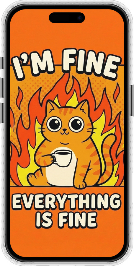 Чехол Bumper чехол Funny Cat для Apple iPhone 16 Plus - 6786pc-3714 изображение 