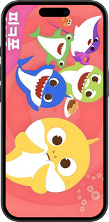 Силіконовий чехол Бейби Шаркс для Apple iPhone 16 Plus - 6305u-3714 изображение 