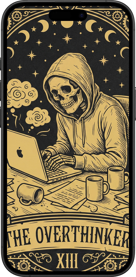 Силиконовый чехол The Overthinker для Apple iPhone 16 Plus - 6774u-3714 изображение 