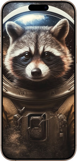 TPU чехол Raccoon austronaut для Apple iPhone 16 Pro Max - 5581b-3706 изображение 