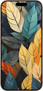 TPU чехол Кольорове листя для Apple iPhone 16 Pro Max - 5644b-3706 изображение 